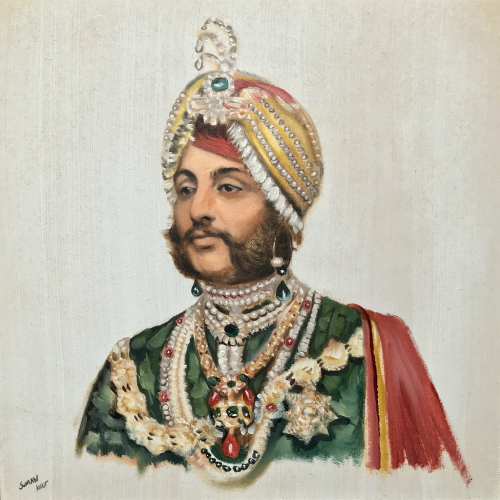 Maharajah Duleep Singh, by Suman Kaur, 2019 after a photograph taken in 1865