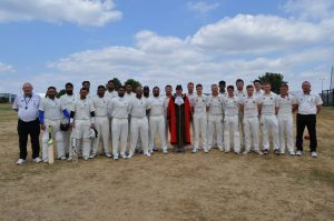 Maharajah Ranjit Singh T20 Cricket Trophy - players with the Mayor of Thetford