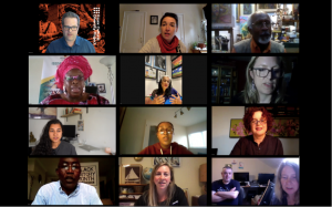 An image of speakers zooming for Stand Up For Diversity, an online event in June 2020