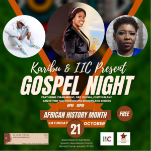 Event poster for Gospel night, with all info in the text below