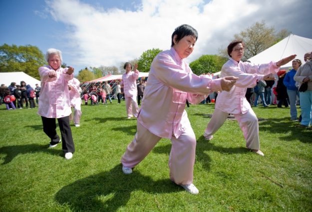 Chinese dancers at One World One Essex event