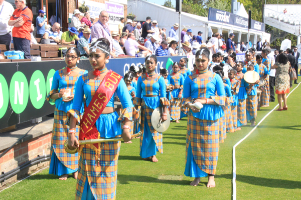An image of dancers at Essex Cricket ground, as part of Beyond the Boundary project