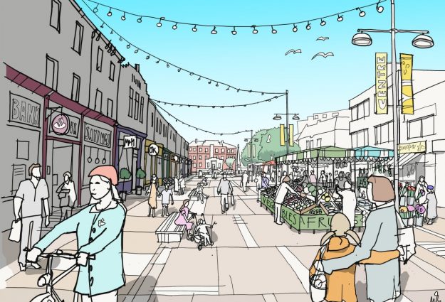 Grays Local Plan - an artist's impression of Grays' High Street