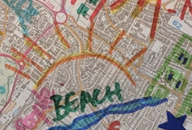 A section of a map of Grays, reimagined but one of the project participants