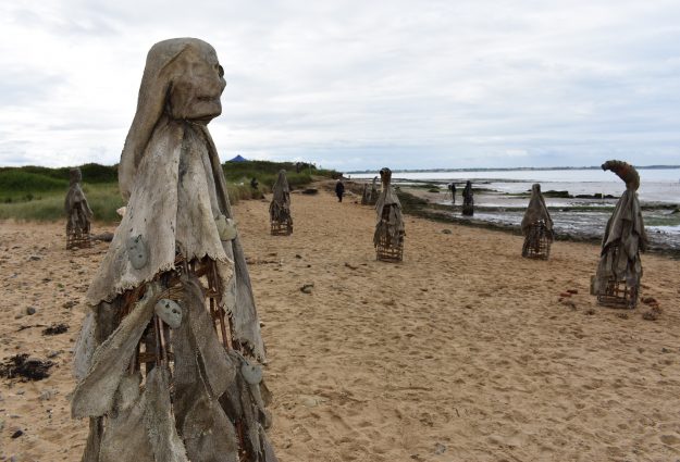 Nabil Ali's Sea People, sculptures at Walton-on-the-Naze